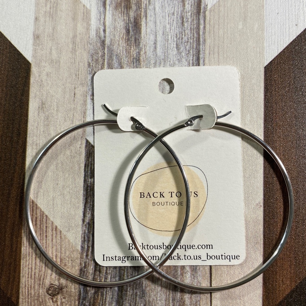 Silver Hoops